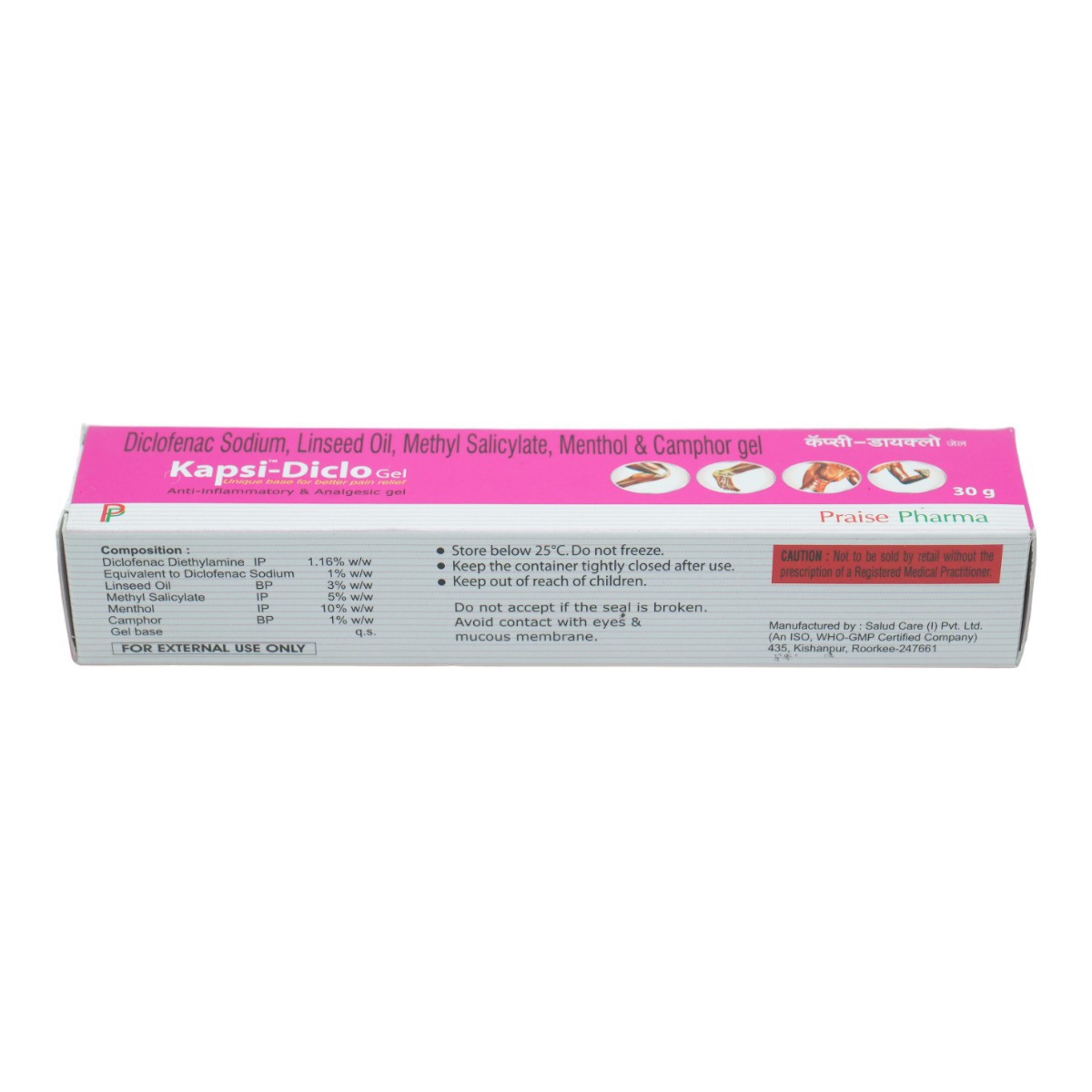 Kapsi-Diclo Gel 30 gm, Pack of 1 Gel Kapsi-Diclo Gel 30 gm, Pack of 1 Gel