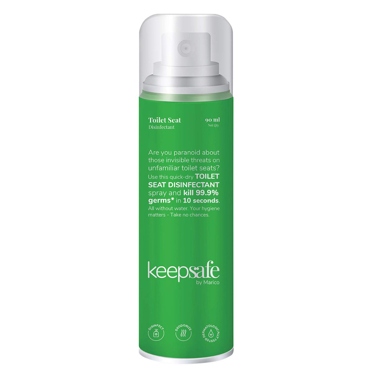 KeepSafe Toilet Seat Disinfectant Spray, 90 ml, Pack of 1 KeepSafe Toilet Seat Disinfectant Spray, 90 ml, Pack of 1
