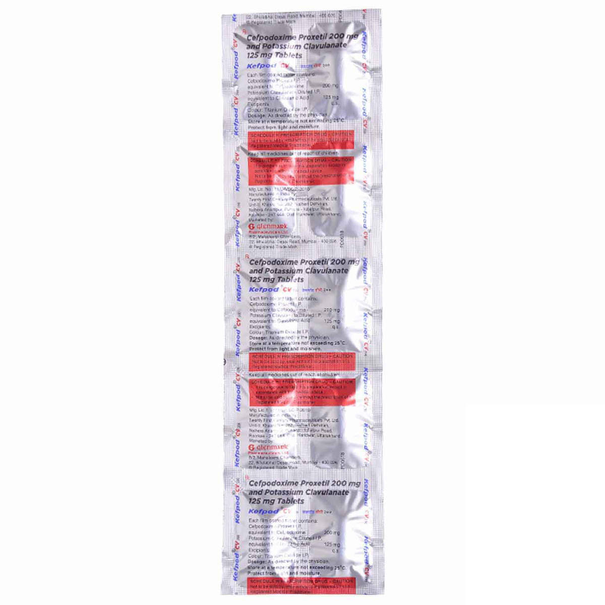 Kefpod CV 200 Tablet 10's, Pack of 10 TABLETS Kefpod CV 200 Tablet 10's, Pack of 10 TABLETS