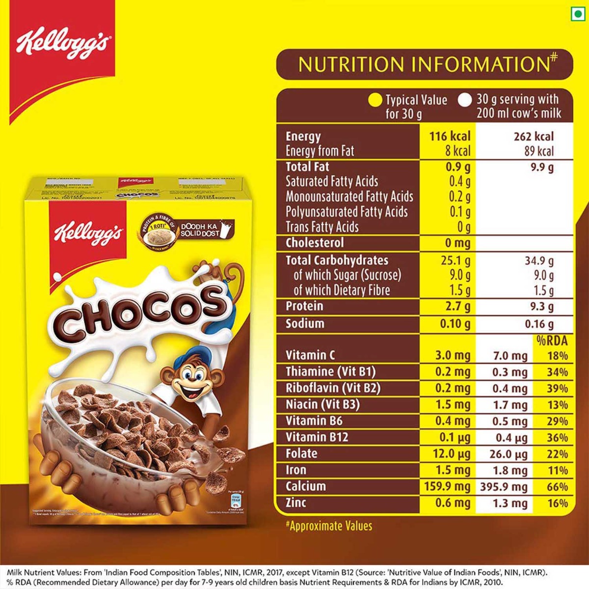 Kellogg's Choco Flakes, 385 gm, Pack of 1 Kellogg's Choco Flakes, 385 gm, Pack of 1
