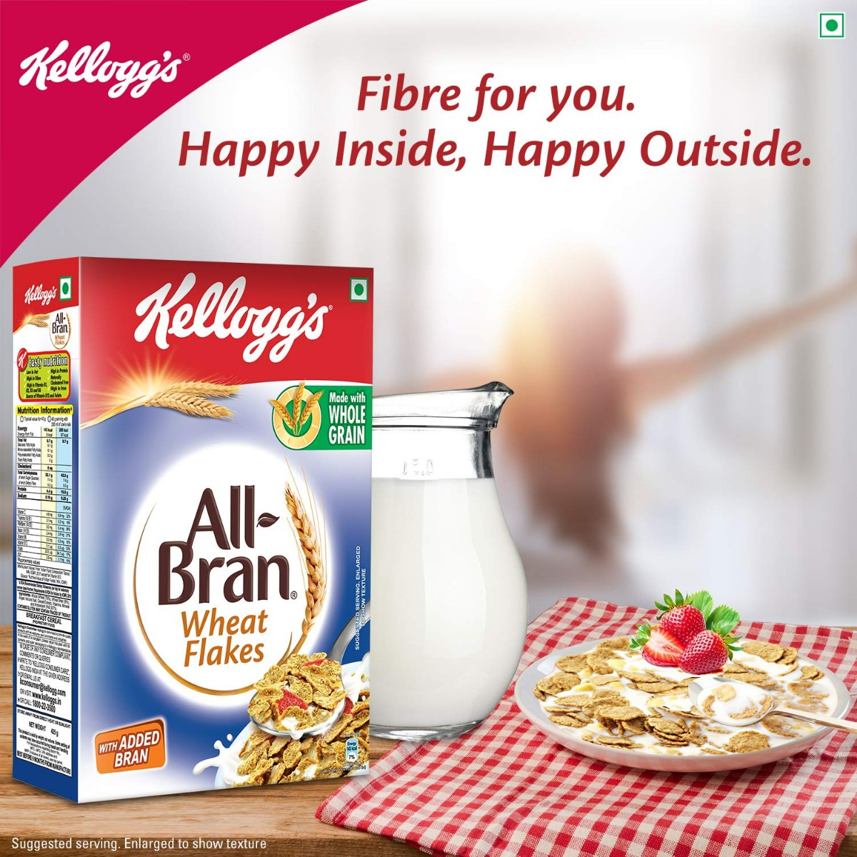 Kelloggs All Bran Wheat Flakes, 425 gm, Pack of 1 Kelloggs All Bran Wheat Flakes, 425 gm, Pack of 1