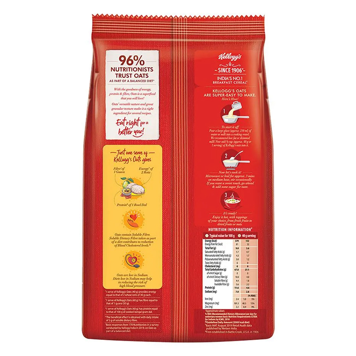 Kellogg;s Oats, 1 kg, Pack of 1 Kellogg;s Oats, 1 kg, Pack of 1