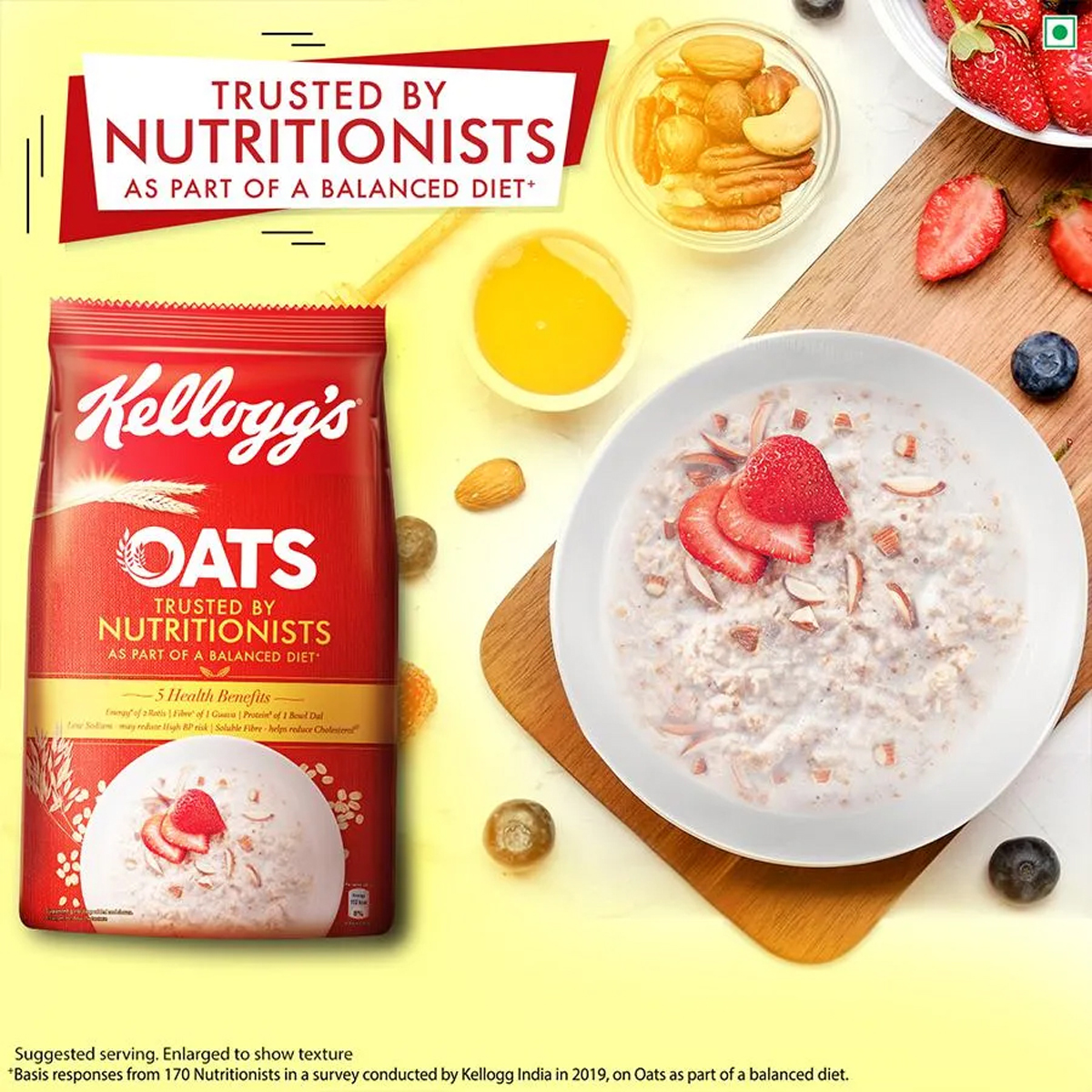 Kellogg;s Oats, 1 kg, Pack of 1 Kellogg;s Oats, 1 kg, Pack of 1