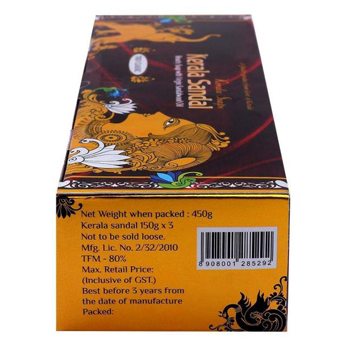 Kerala Sandal Trio Classic Soap, 450 gm ( 3x150 gm ), Pack of 1 Kerala Sandal Trio Classic Soap, 450 gm ( 3x150 gm ), Pack of 1