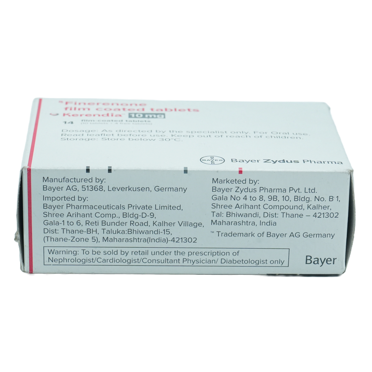 Kerendia 10 mg Tablet 14's, Pack of 14 TABLETS Kerendia 10 mg Tablet 14's, Pack of 14 TABLETS