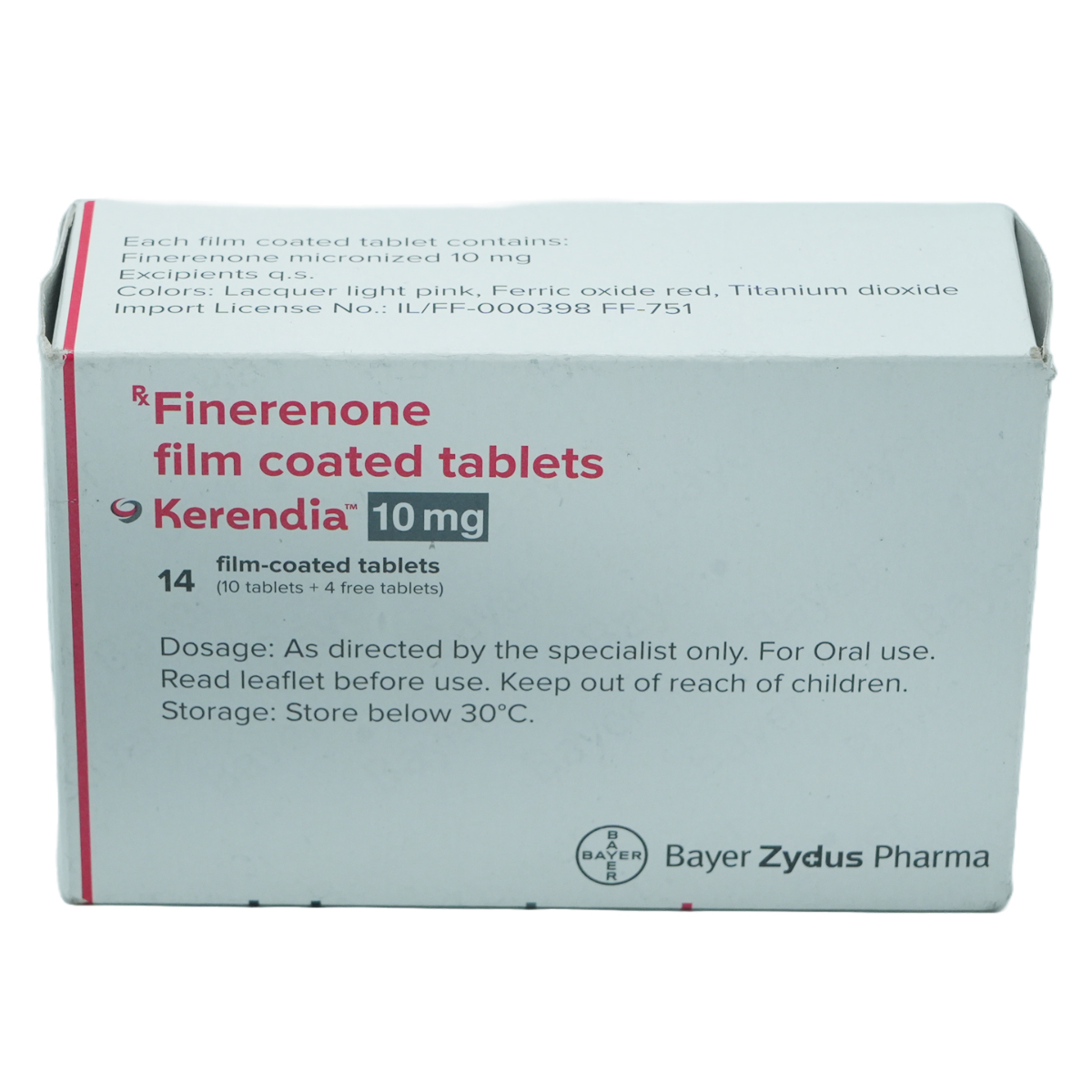 Kerendia 10 mg Tablet 14's, Pack of 14 TABLETS Kerendia 10 mg Tablet 14's, Pack of 14 TABLETS