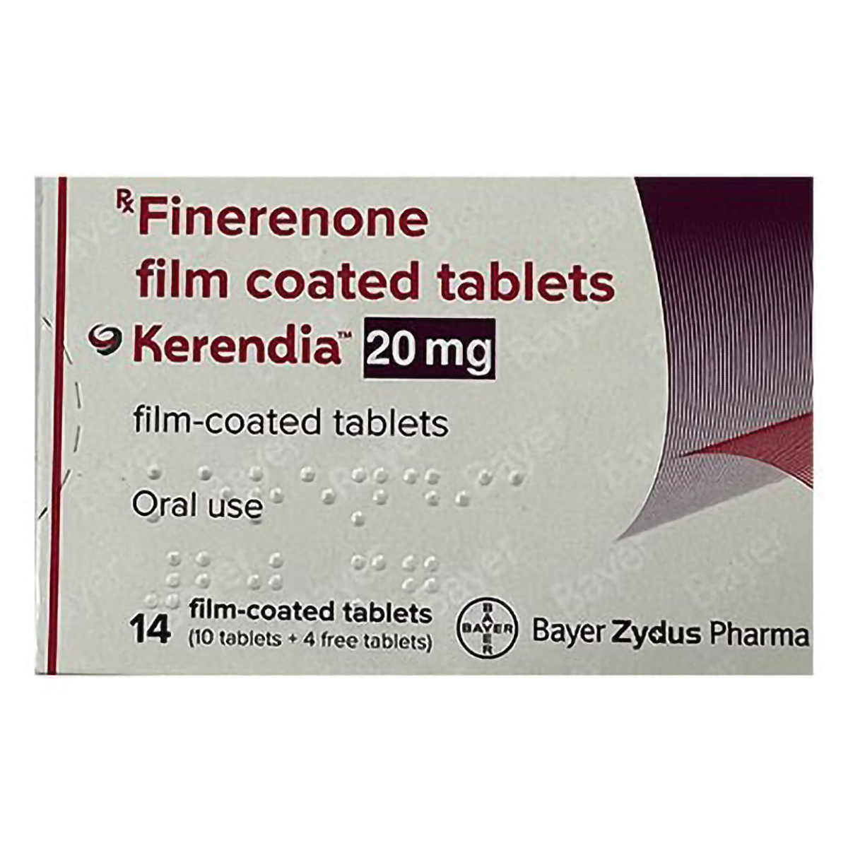 Kerendia 20 mg Tablet 14's, Pack of 14 TABLETS Kerendia 20 mg Tablet 14's, Pack of 14 TABLETS