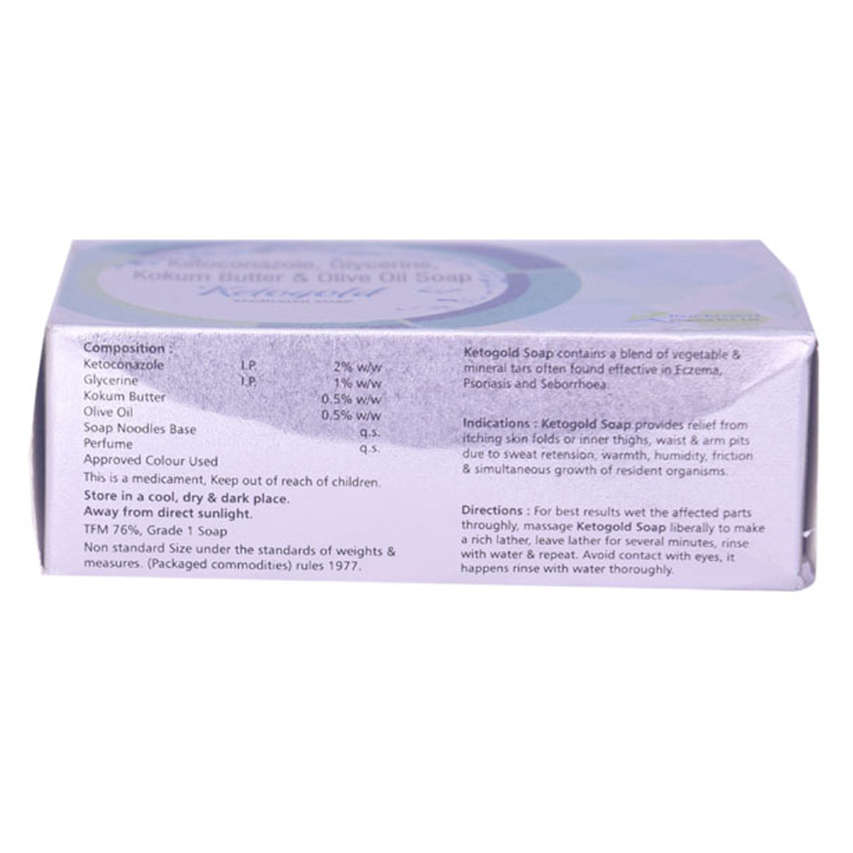 Ketogold Medicated Soap 75 gm, Pack of 1 SOAP Ketogold Medicated Soap 75 gm, Pack of 1 SOAP