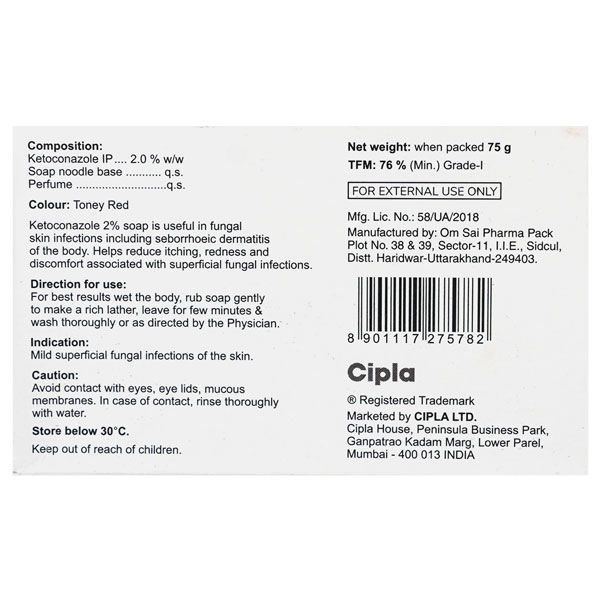 Ketopic Soap 75 gm | ketoconazole | AntiFungal Medicated Soap | For Seborrhoeic Dermatitis, Itching & Fungal Skin Infection, Pack of 1 Ketopic Soap 75 gm | ketoconazole | AntiFungal Medicated Soap | For Seborrhoeic Dermatitis, Itching & Fungal Skin Infection, Pack of 1