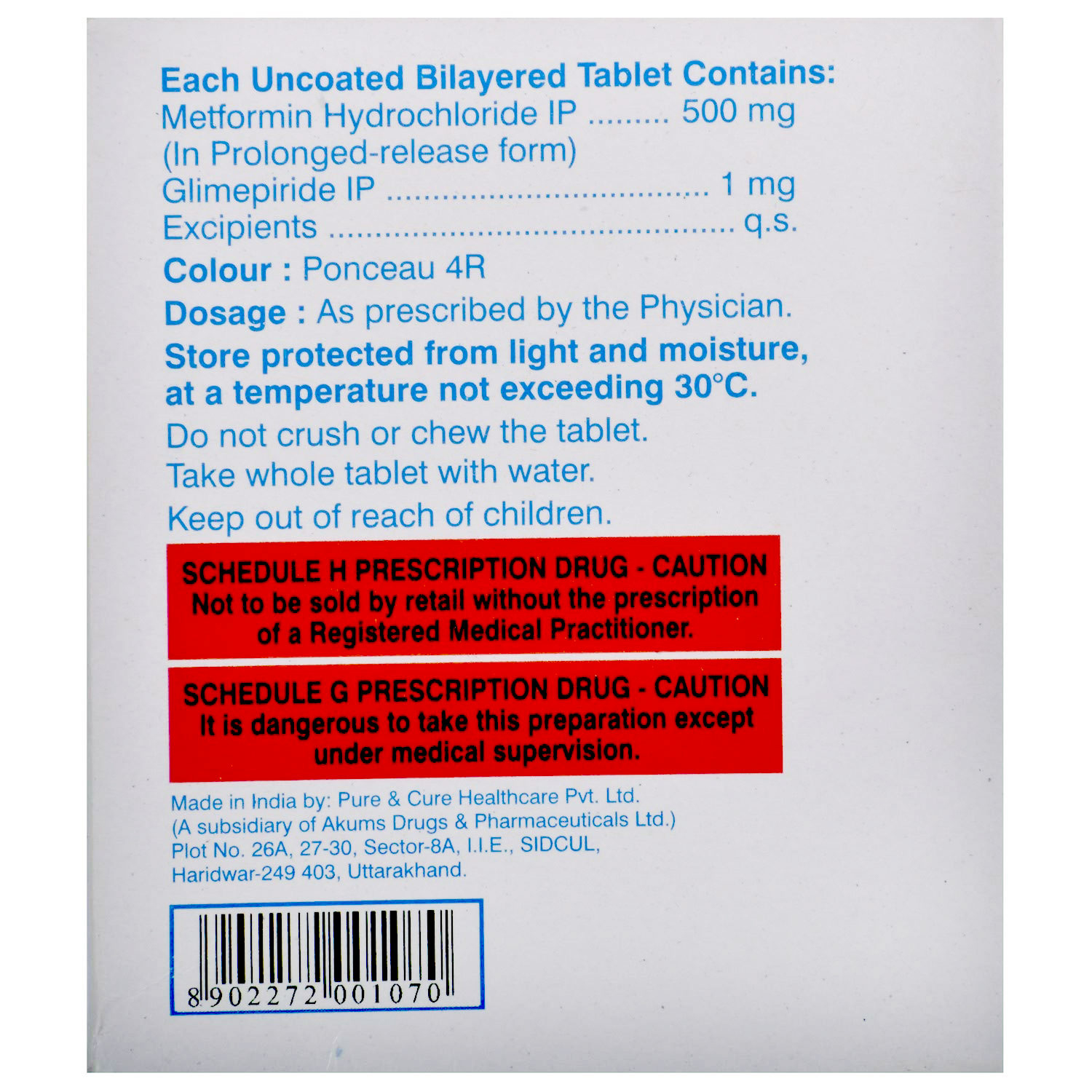 K Glim M 1 Tablet 15's, Pack of 15 TABLETS K Glim M 1 Tablet 15's, Pack of 15 TABLETS