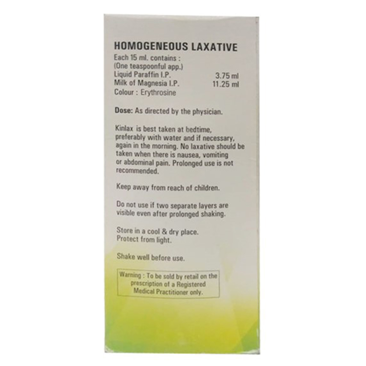 Kinlax Sugar Free Mint Syrup 200 ml, Pack of 1 SYRUP Kinlax Sugar Free Mint Syrup 200 ml, Pack of 1 SYRUP