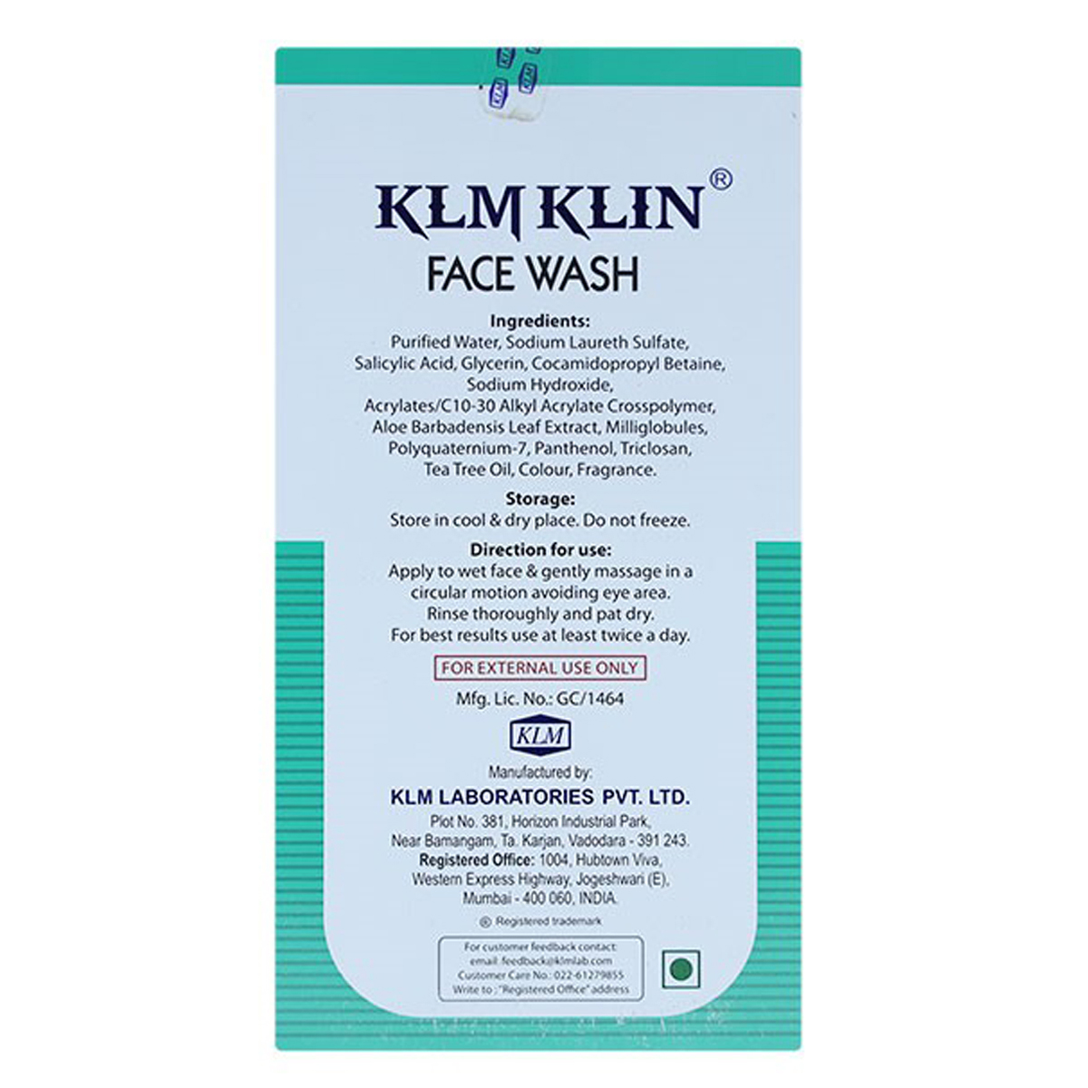 Klm Klin Face Wash 150 ml, Pack of 1 Klm Klin Face Wash 150 ml, Pack of 1