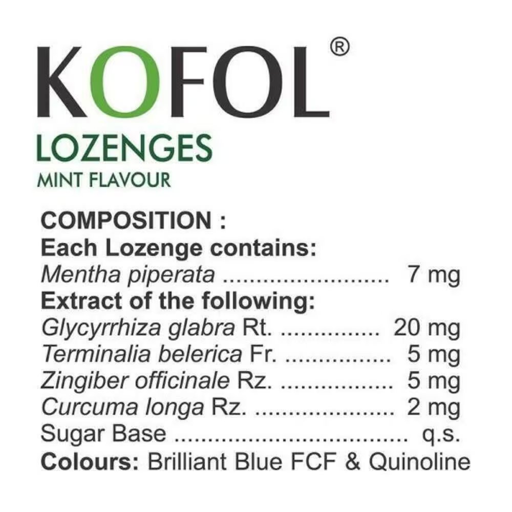 Kofol Mint Flavour Lozenges 200's, Pack of 200