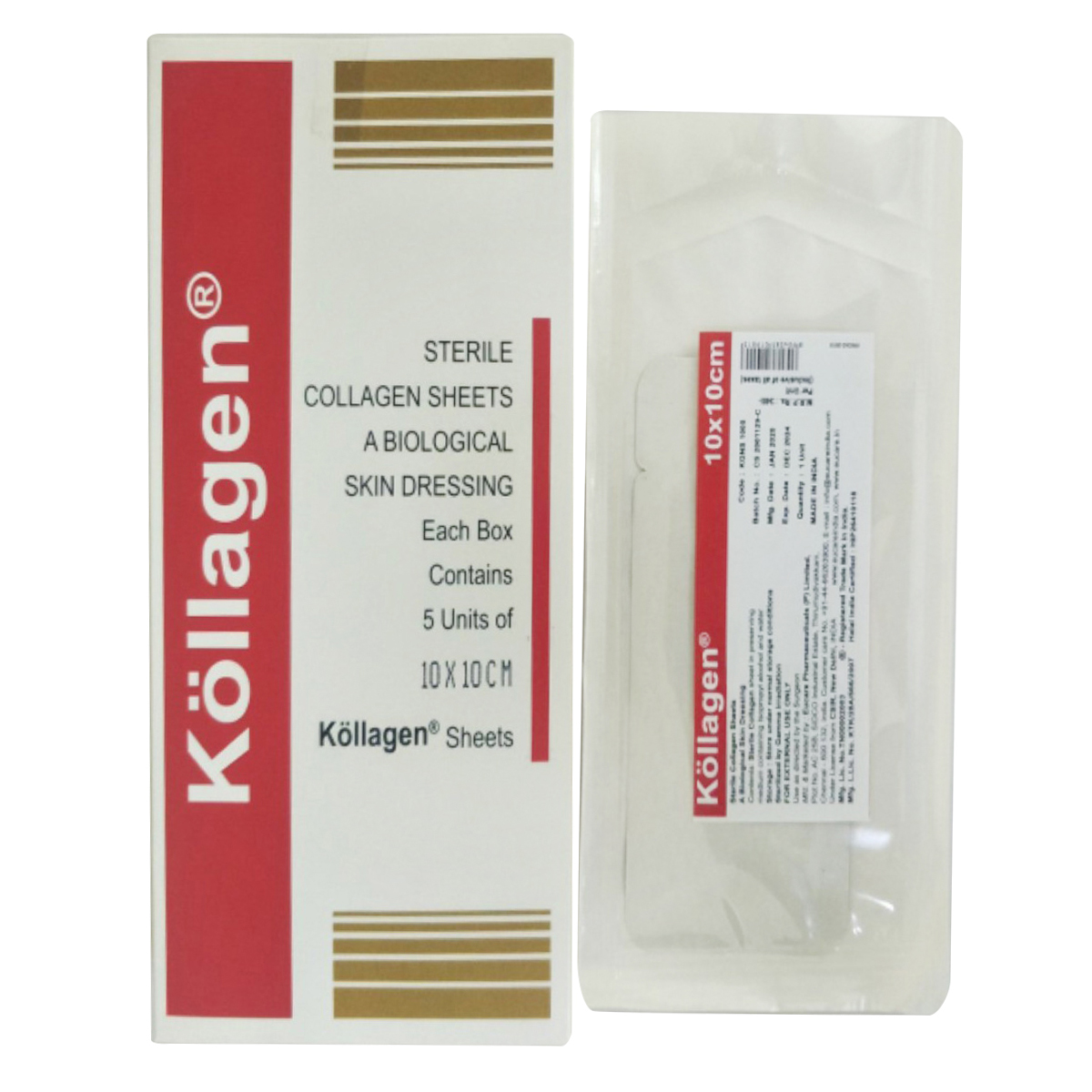 Kollagen Sheet 10 X 10, Pack of 1 Kollagen Sheet 10 X 10, Pack of 1