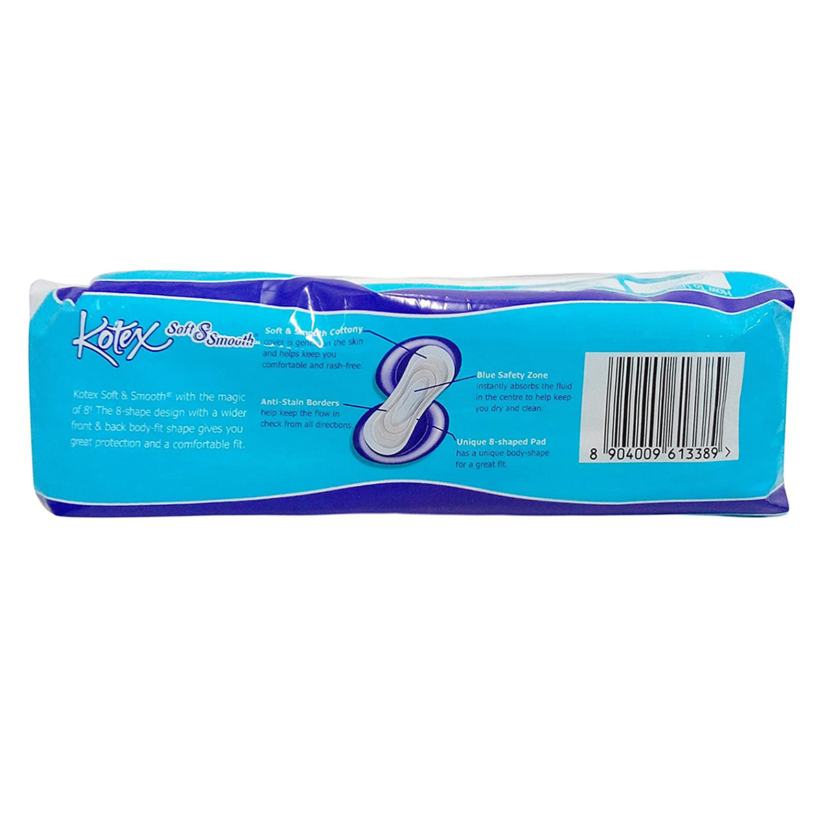 Kotex Soft and Smooth Leakguard Cottony Pads, 8 Count, Pack of 1 Kotex Soft and Smooth Leakguard Cottony Pads, 8 Count, Pack of 1