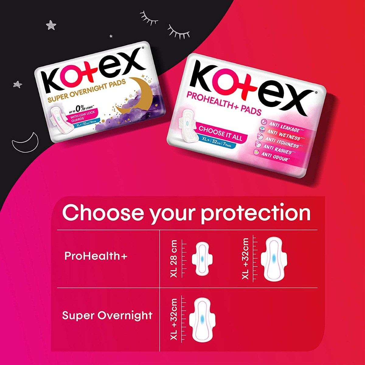 Kotex Prohealth+ Sanitary Pads XL+, 40 Count, Pack of 1 Kotex Prohealth+ Sanitary Pads XL+, 40 Count, Pack of 1