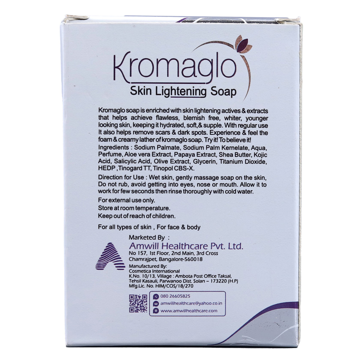 Kromaglo Skin Lightening Soap 75 gm | With Deep Cleansing | Removes Dark Spots & Scars | Keep Skin Hydrated & Soft, Pack of 1 Kromaglo Skin Lightening Soap 75 gm | With Deep Cleansing | Removes Dark Spots & Scars | Keep Skin Hydrated & Soft, Pack of 1
