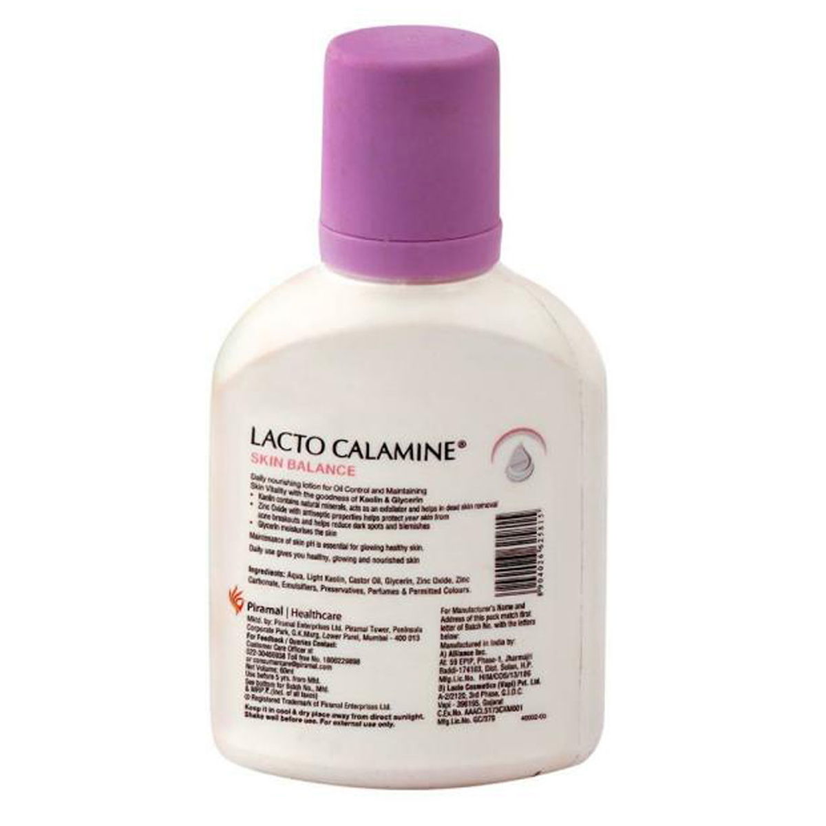 Lacto Calamine Oil Balance Daily Face Care Lotion 60 ml | Kaolin, Zinc Oxide & Glycerin | With Kaolin Clay Therapy | Absorbs Excess Oil | For Oily Skin, Pack of 1 Lacto Calamine Oil Balance Daily Face Care Lotion 60 ml | Kaolin, Zinc Oxide & Glycerin | With Kaolin Clay Therapy | Absorbs Excess Oil | For Oily Skin, Pack of 1