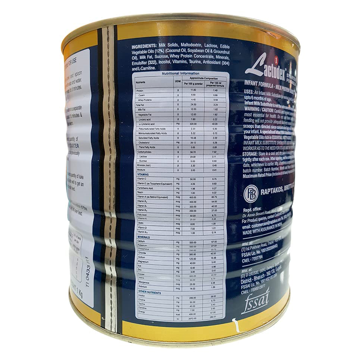 Lactodex Starter Formula Stage 1 Powder for Up to 6 Months, 1 kg Tin, Pack of 1 Lactodex Starter Formula Stage 1 Powder for Up to 6 Months, 1 kg Tin, Pack of 1