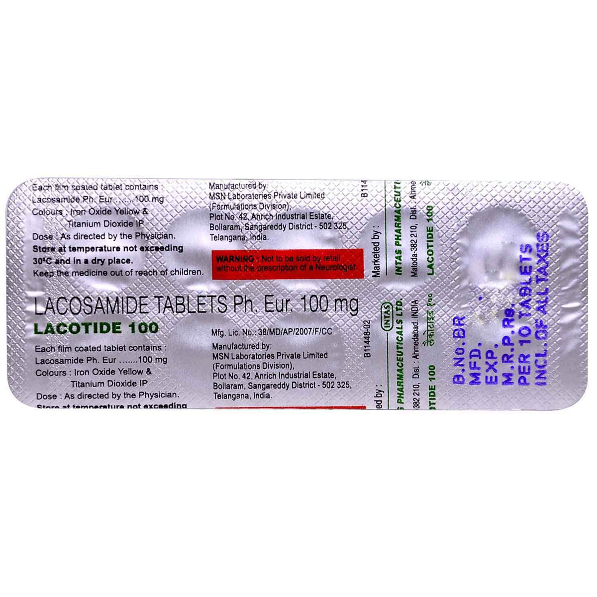 Lacotide 100 Tablet 10's, Pack of 10 TABLETS Lacotide 100 Tablet 10's, Pack of 10 TABLETS