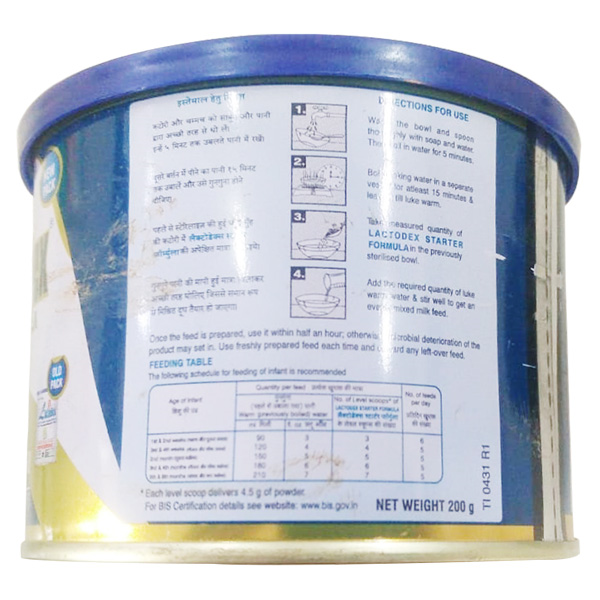 Lactodex Starter Formula Stage 1 Powder for Up to 6 Months, 200 gm, Pack of 1 Lactodex Starter Formula Stage 1 Powder for Up to 6 Months, 200 gm, Pack of 1