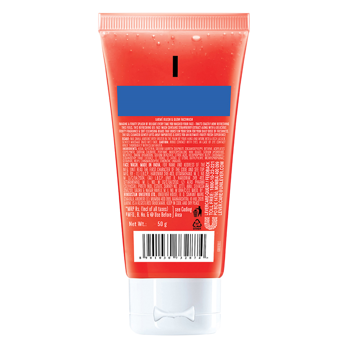 Lakme Blush & Glow Strawberry Blast Face Wash 50 gm | With Strawberry Extracts | Gentle Cleansing | For Refreshed & Glowing Skin, Pack of 1 Lakme Blush & Glow Strawberry Blast Face Wash 50 gm | With Strawberry Extracts | Gentle Cleansing | For Refreshed & Glowing Skin, Pack of 1