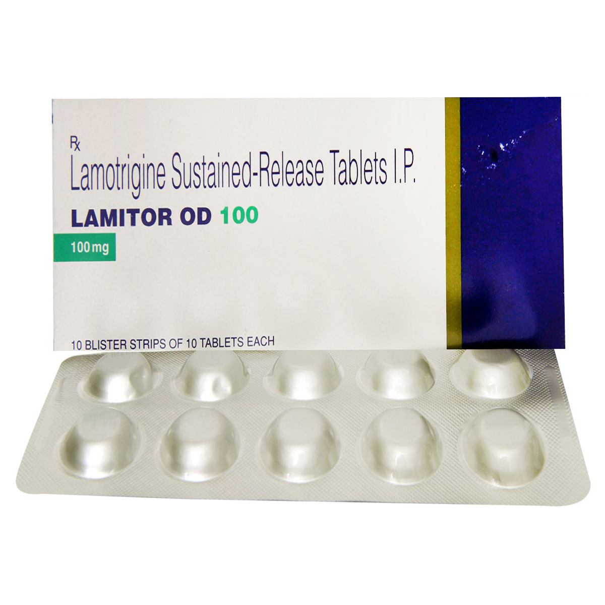 Lamitor OD 100 Tablet 10's, Pack of 10 TABLETS Lamitor OD 100 Tablet 10's, Pack of 10 TABLETS
