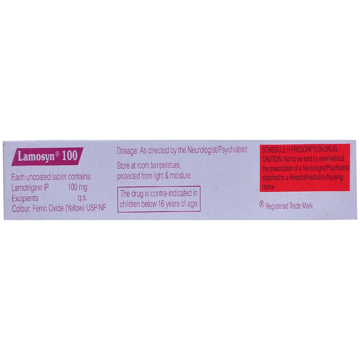 Lamosyn 100 Tablet 10's, Pack of 10 TABLETS Lamosyn 100 Tablet 10's, Pack of 10 TABLETS