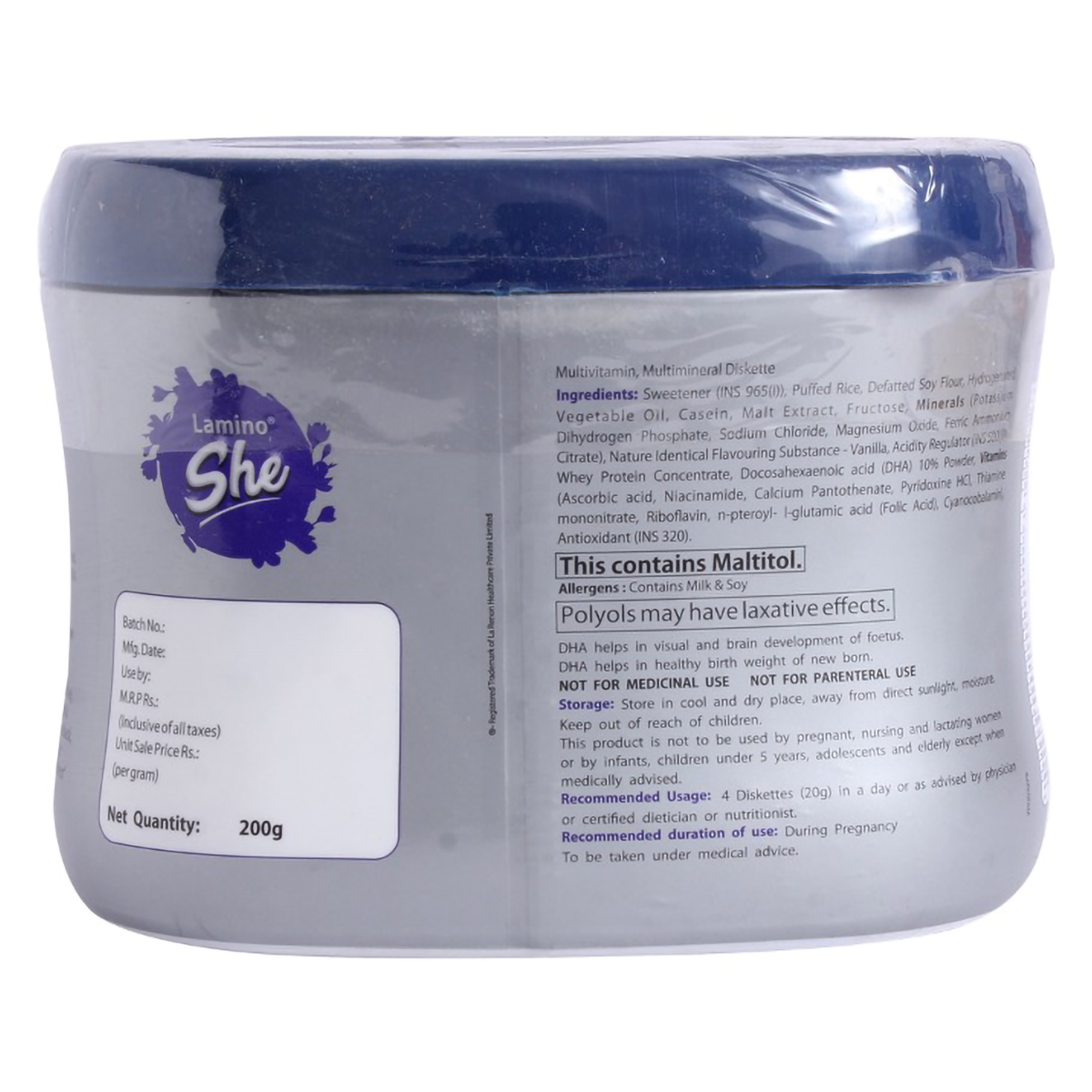 Lamino She Vanilla Flavour Diskettes, 200 gm, Pack of 1 Lamino She Vanilla Flavour Diskettes, 200 gm, Pack of 1