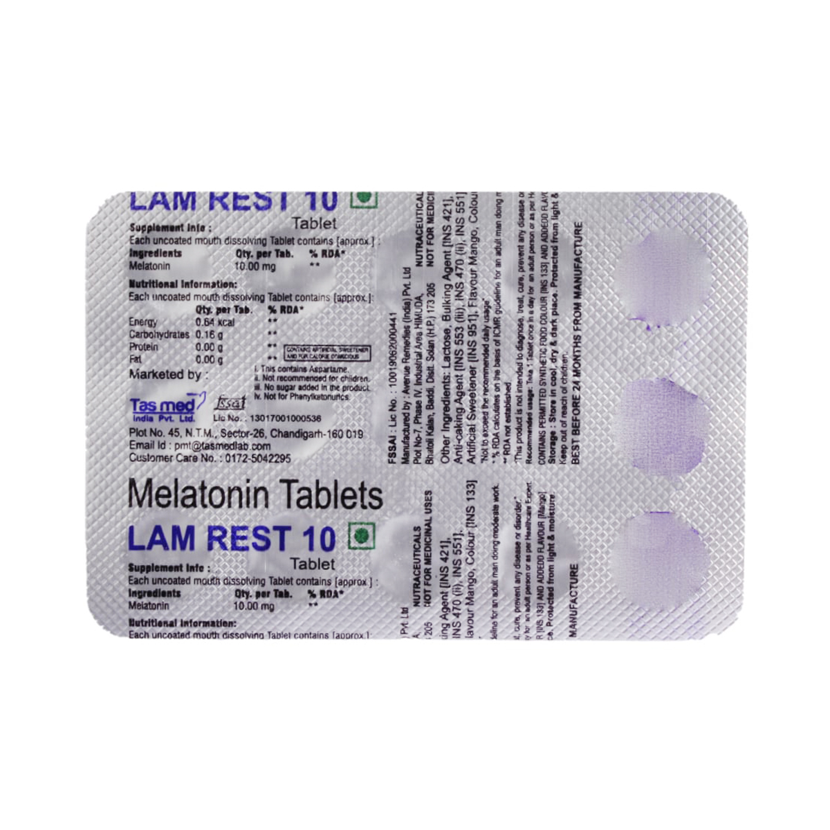 Lamrest 10Mg Md Tablet 15'S, Pack of 15 TabletS Lamrest 10Mg Md Tablet 15'S, Pack of 15 TabletS