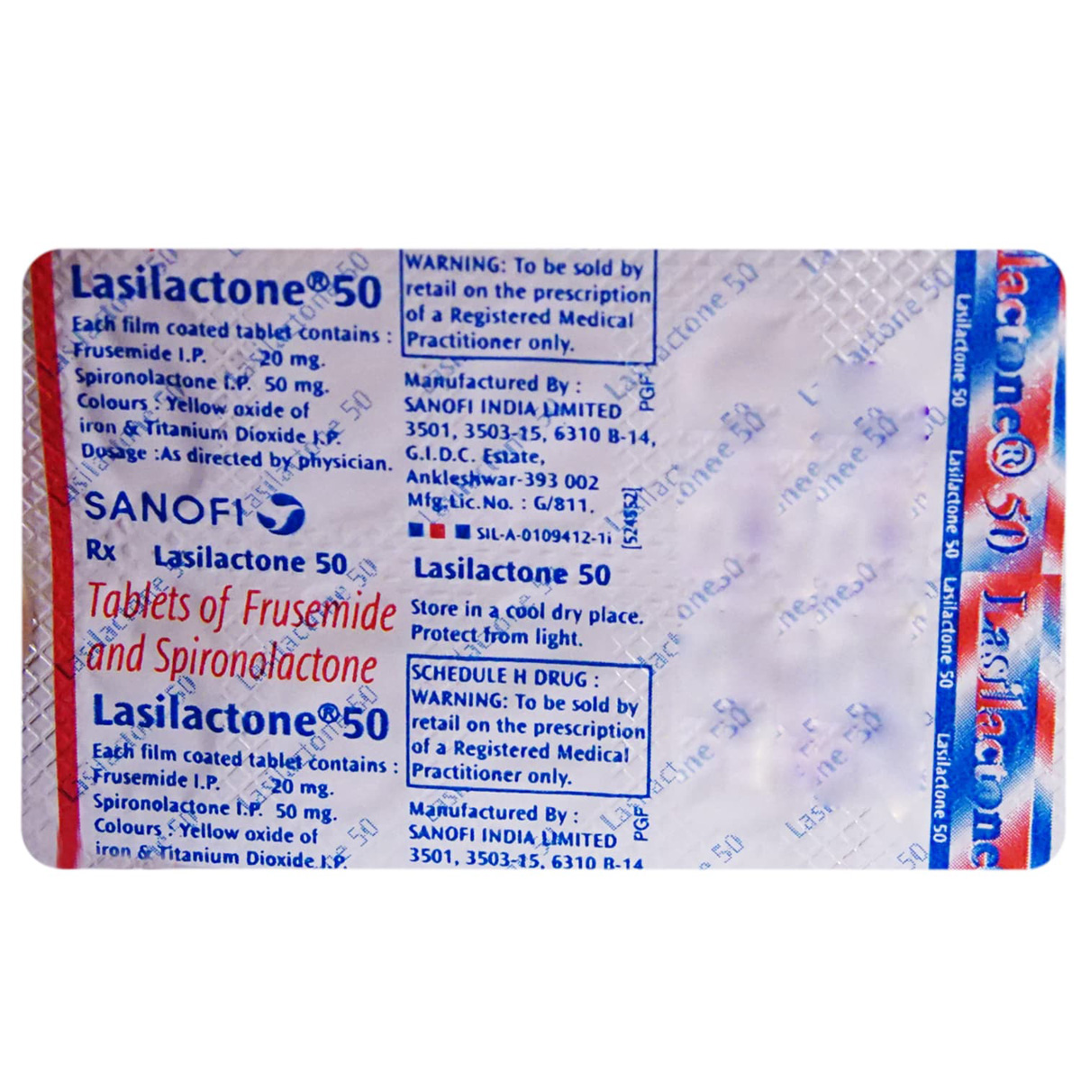 Lasilactone 50 Tablet 10's, Pack of 10 TABLETS Lasilactone 50 Tablet 10's, Pack of 10 TABLETS