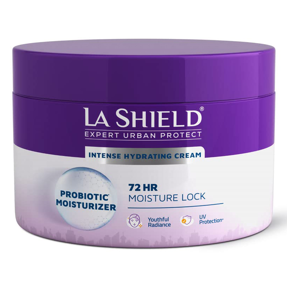 La Shield Probiotic Moisturizer Intense Hydrating Cream 50 gm | Restores Skin Microbiome | 72Hrs Moisture Lock | Provides UV Protection | Youthful Radiance | For All Skin Type, Pack of 1 La Shield Probiotic Moisturizer Intense Hydrating Cream 50 gm | Restores Skin Microbiome | 72Hrs Moisture Lock | Provides UV Protection | Youthful Radiance | For All Skin Type, Pack of 1