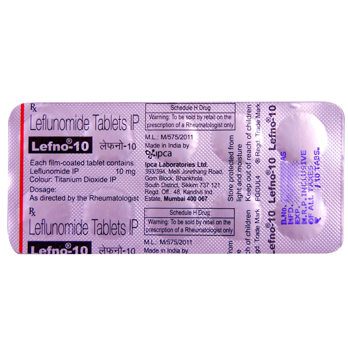 Lefno-10 Tablet 10's, Pack of 10 TABLETS Lefno-10 Tablet 10's, Pack of 10 TABLETS