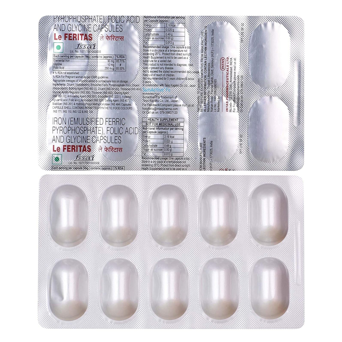 Le Feritas Capsule 10's, Pack of 10 CAPSULES Le Feritas Capsule 10's, Pack of 10 CAPSULES