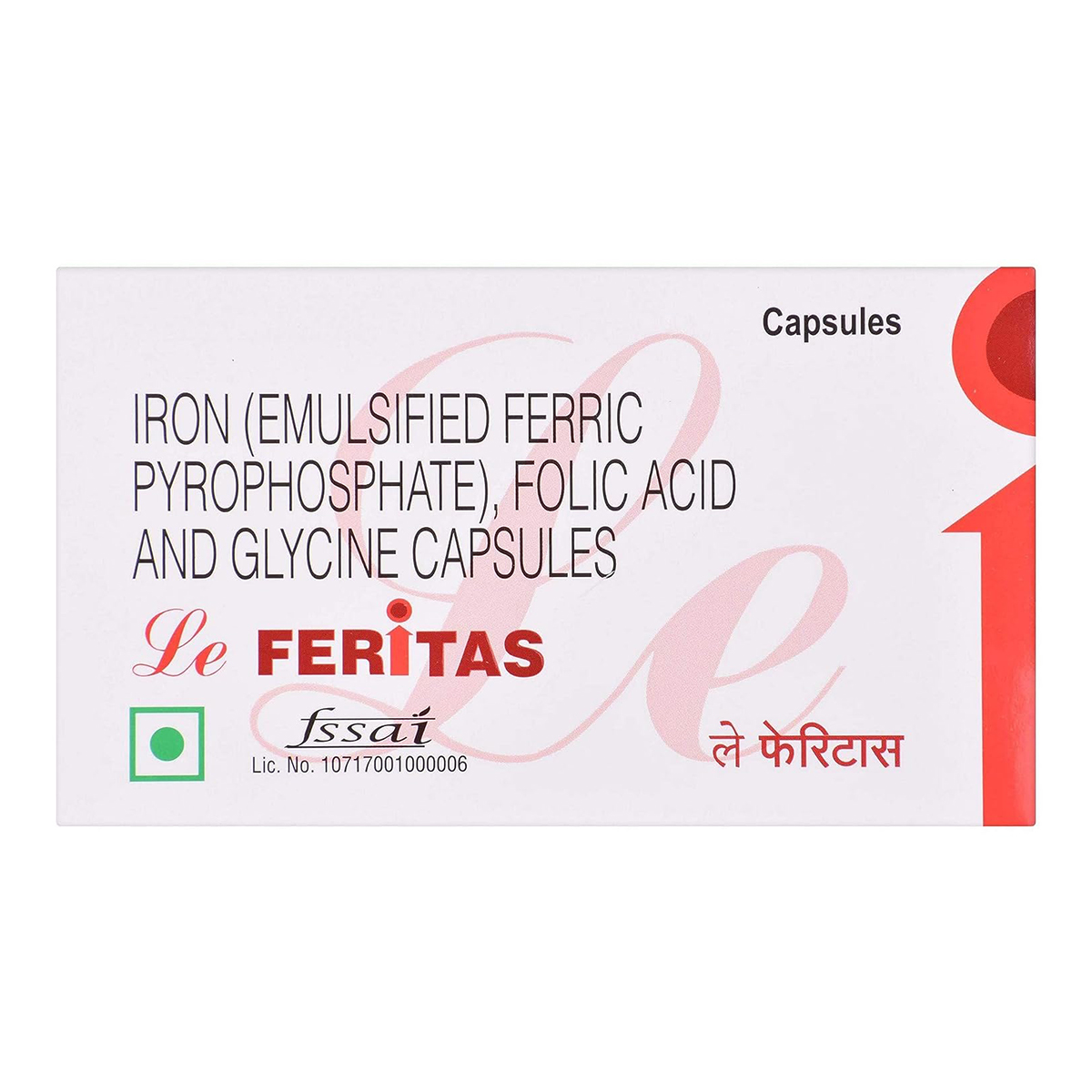 Le Feritas Capsule 10's, Pack of 10 CAPSULES Le Feritas Capsule 10's, Pack of 10 CAPSULES