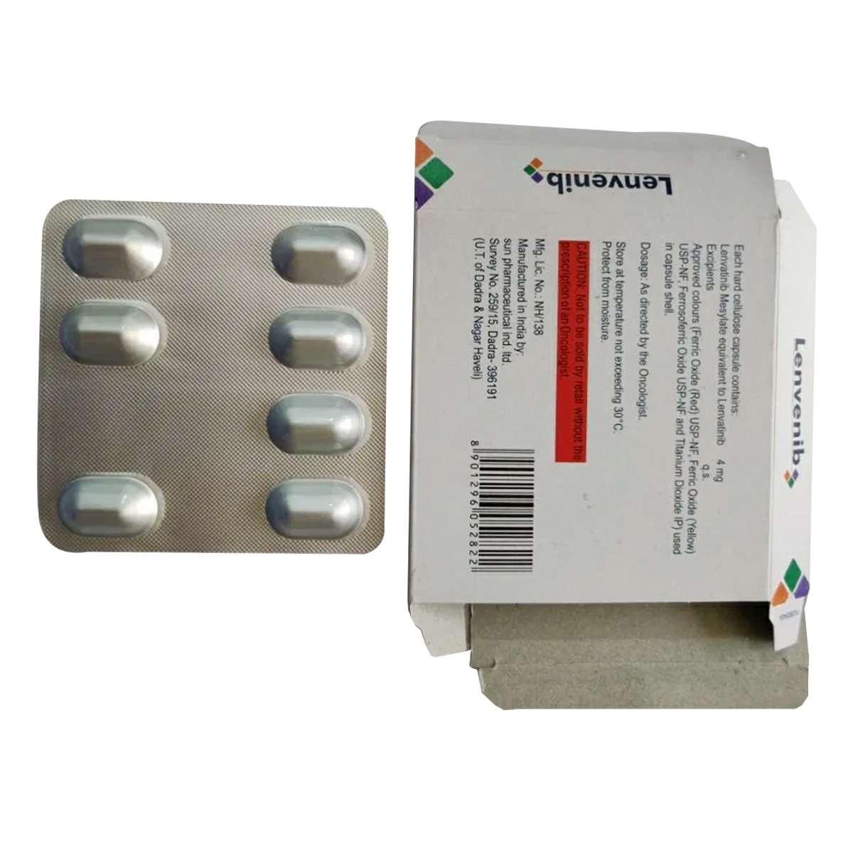 Lenvenib 4 mg Capsule 7's, Pack of 7 CAPSULES Lenvenib 4 mg Capsule 7's, Pack of 7 CAPSULES