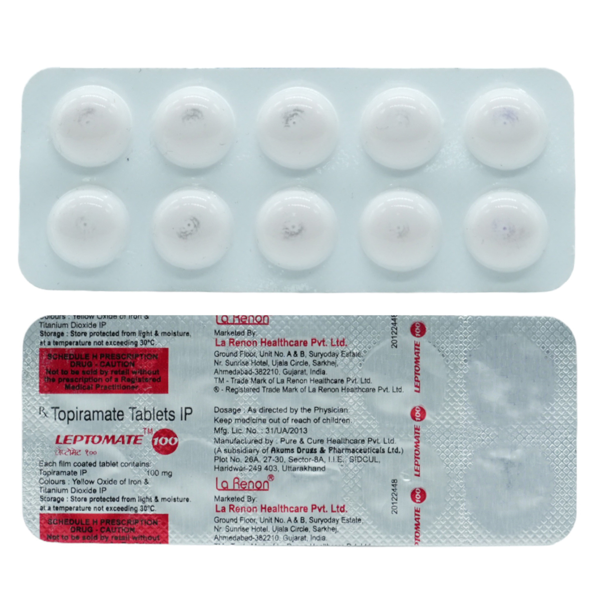 Leptomate 100 Tablet 10's, Pack of 10 TabletS Leptomate 100 Tablet 10's, Pack of 10 TabletS