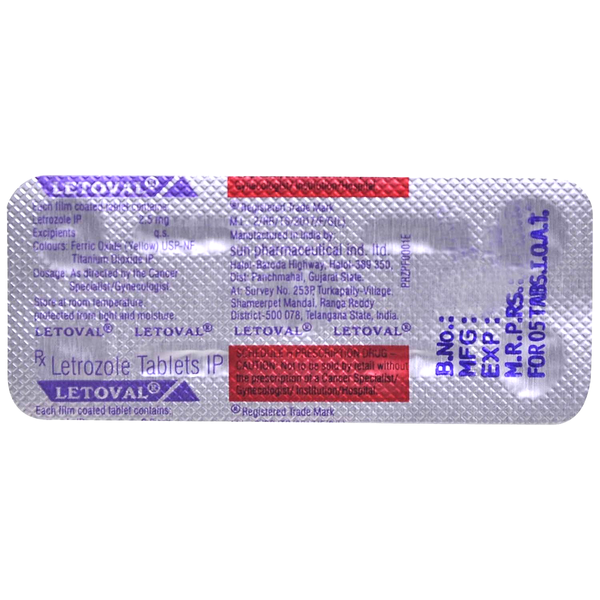 Letoval Tablet 5's, Pack of 5 TABLETS Letoval Tablet 5's, Pack of 5 TABLETS