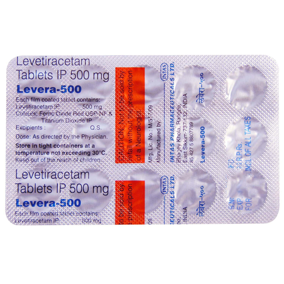 Levera-500 Tablet 15's, Pack of 15 TABLETS Levera-500 Tablet 15's, Pack of 15 TABLETS