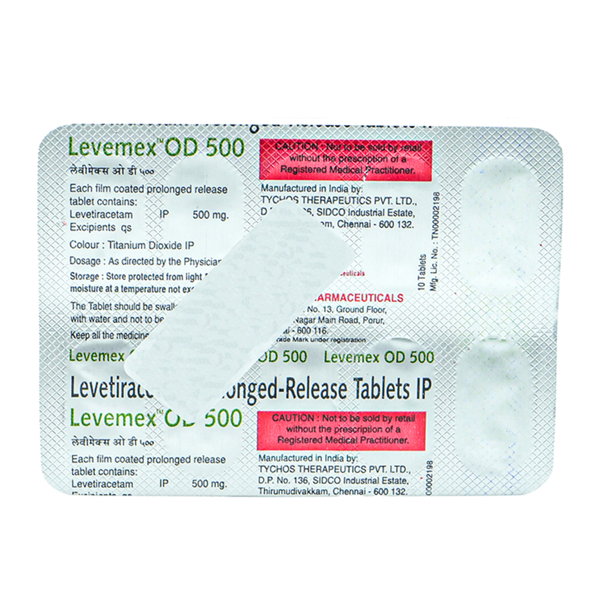Levemex OD 500 Tablet 10's, Pack of 10 TABLETS Levemex OD 500 Tablet 10's, Pack of 10 TABLETS