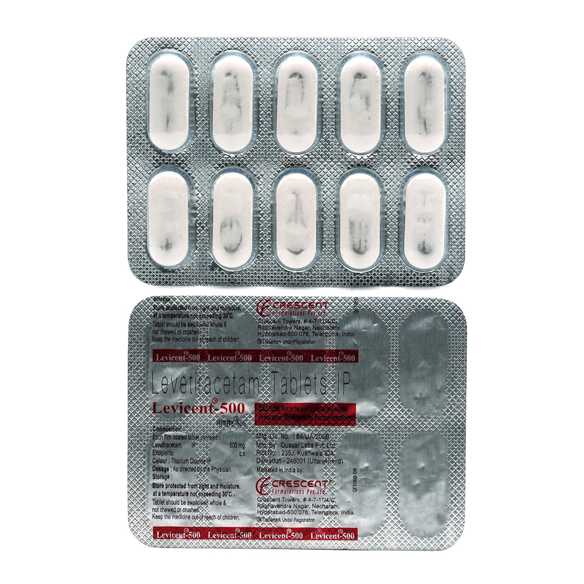 Levicent-500 Tablet 10's, Pack of 10 TABLETS Levicent-500 Tablet 10's, Pack of 10 TABLETS