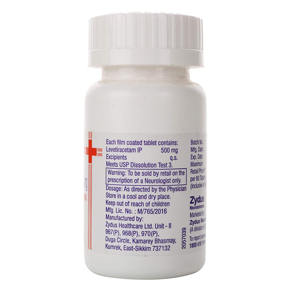 Levexx 500 Tablet 60's, Pack of 1 TABLET Levexx 500 Tablet 60's, Pack of 1 TABLET