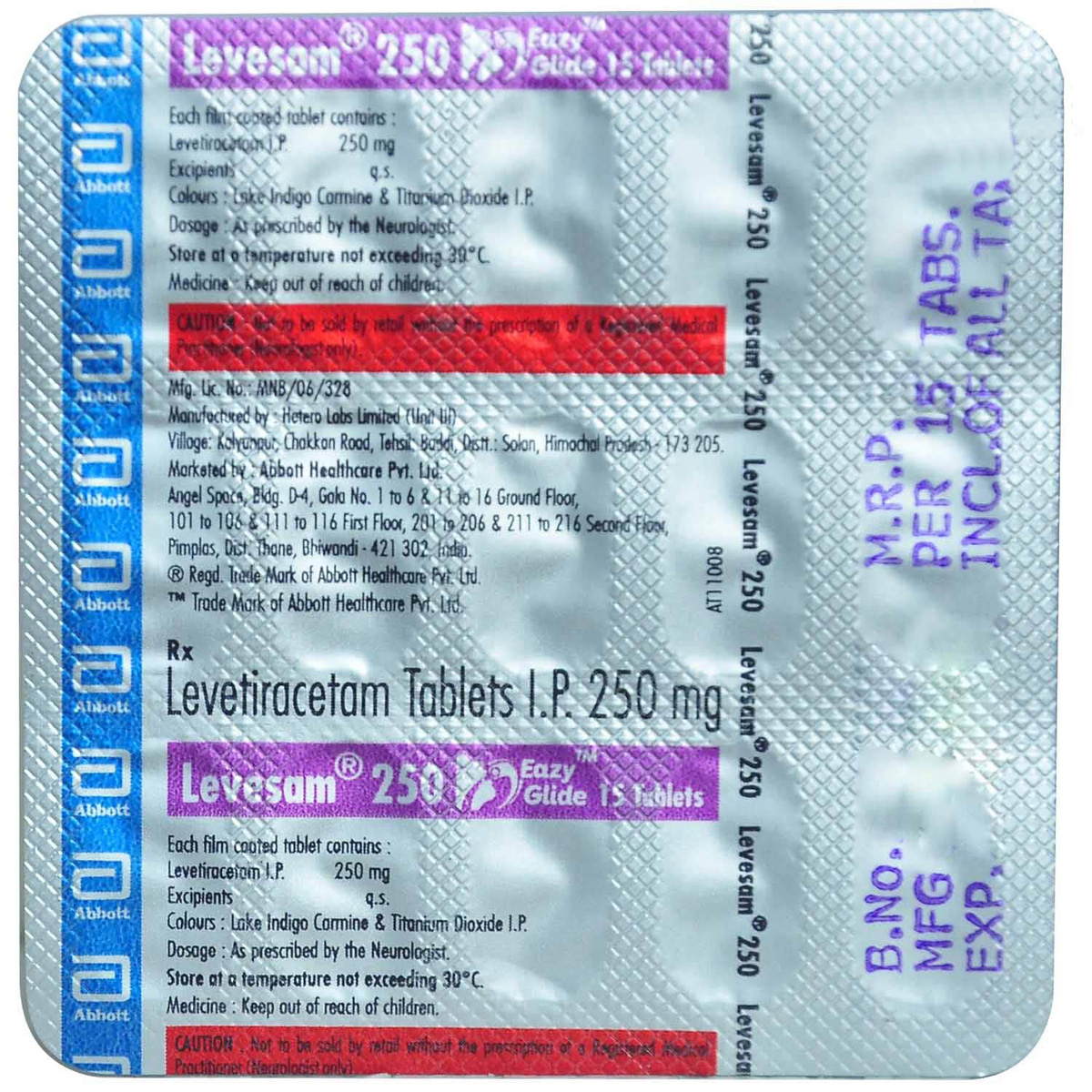 Levesam 250 Tablet 15's, Pack of 15 TABLETS Levesam 250 Tablet 15's, Pack of 15 TABLETS