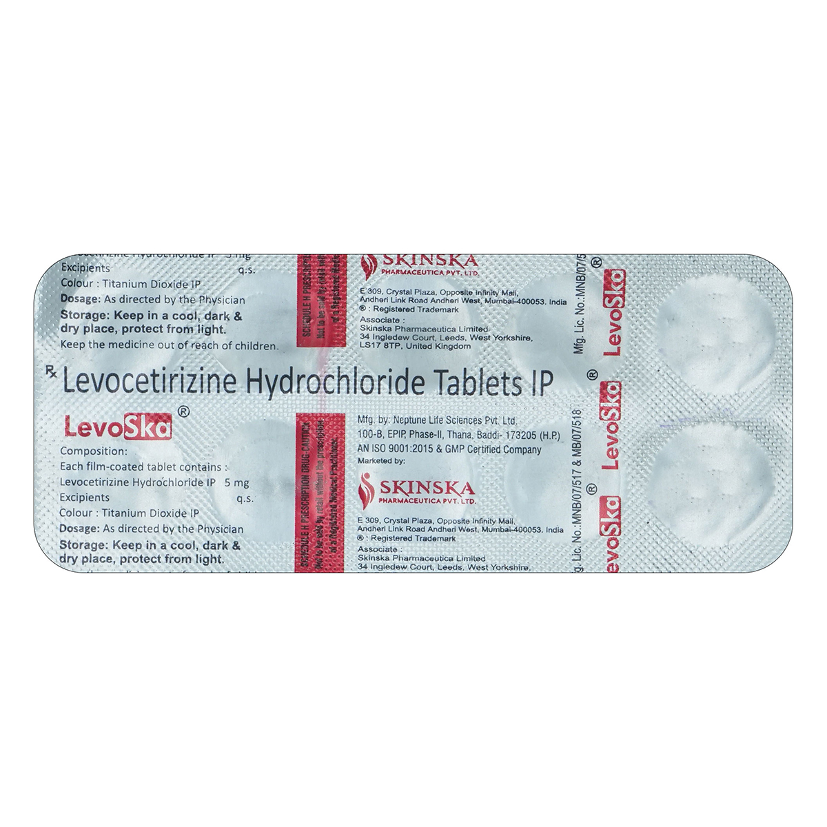 Levoska 5 mg Tablet 10's, Pack of 10 TabletS Levoska 5 mg Tablet 10's, Pack of 10 TabletS