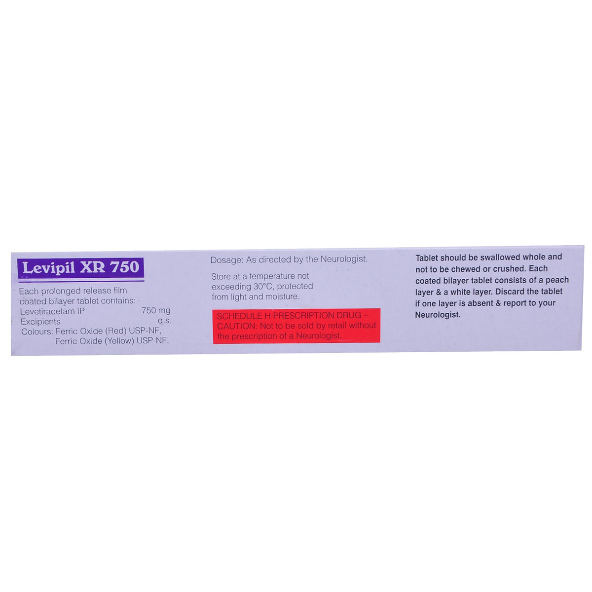 Levipil XR 750 Tablet 10's, Pack of 10 TabletS Levipil XR 750 Tablet 10's, Pack of 10 TabletS
