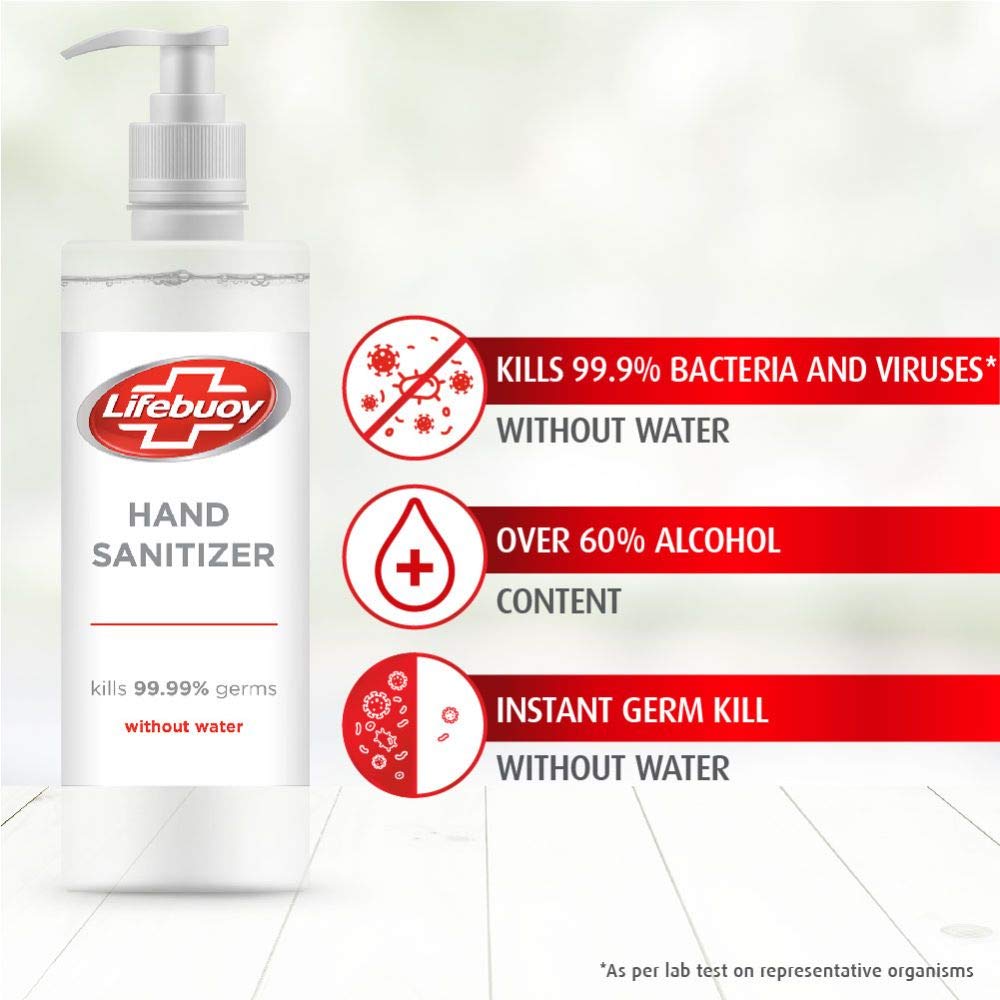Lifebuoy Total Hand Sanitizer 50 ml | Kills 99.9% Germs | Instant Germ protection Without Water, Pack of 1 Lifebuoy Total Hand Sanitizer 50 ml | Kills 99.9% Germs | Instant Germ protection Without Water, Pack of 1