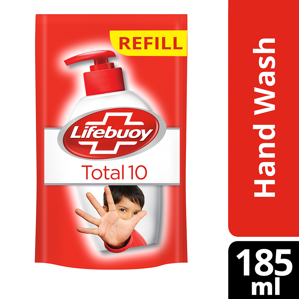 Lifebuoy Total 10 Germ Protection Handwash, 555 ml Refill Pack (3x185 ml), Pack of 1 Lifebuoy Total 10 Germ Protection Handwash, 555 ml Refill Pack (3x185 ml), Pack of 1