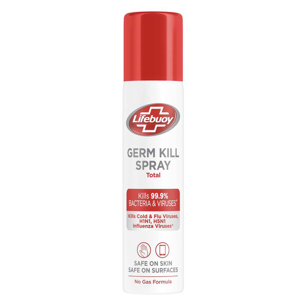 Lifebuoy Total Germ Kill Spray 75 ml | Kills 99.9% Bacteria & Viruses | Safe On Skin & Surfaces, Pack of 1 Lifebuoy Total Germ Kill Spray 75 ml | Kills 99.9% Bacteria & Viruses | Safe On Skin & Surfaces, Pack of 1