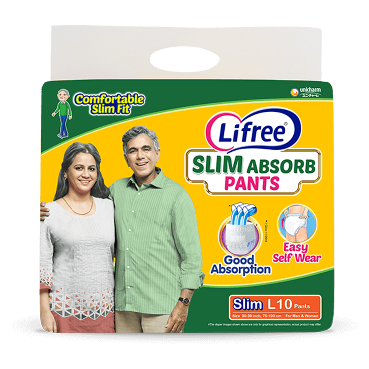 Lifree Slim Absorb Adult Diaper Pants Large, 10 Count, Pack of 1 Lifree Slim Absorb Adult Diaper Pants Large, 10 Count, Pack of 1