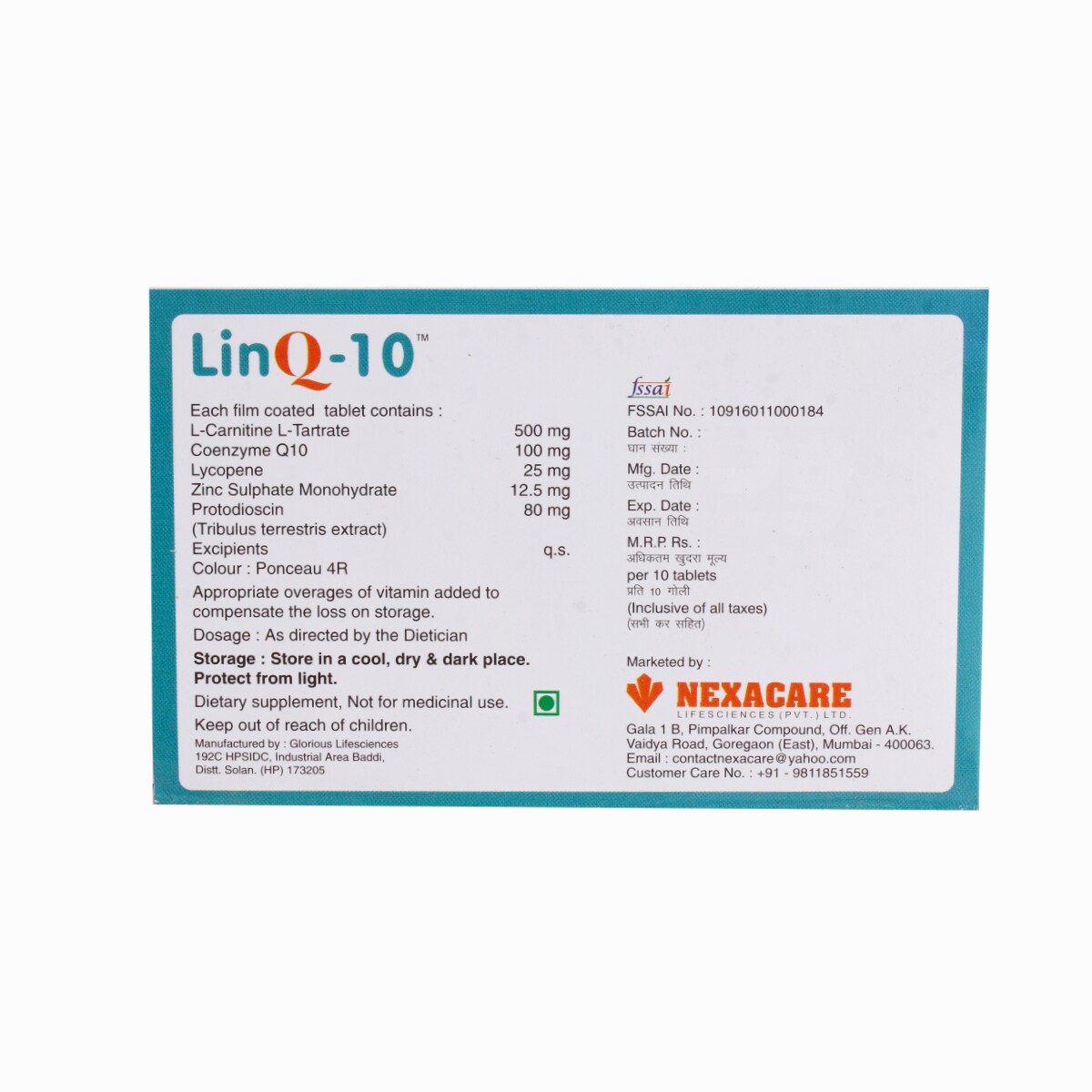 Linq-10 Tablet 10's, Pack of 10 TabletS Linq-10 Tablet 10's, Pack of 10 TabletS